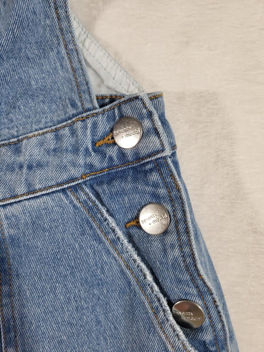 Anthropologie Seventy + Mochi Elodie Frill Dungaree - Rodeo Vintage - Size 8 - Picture 5 of 16